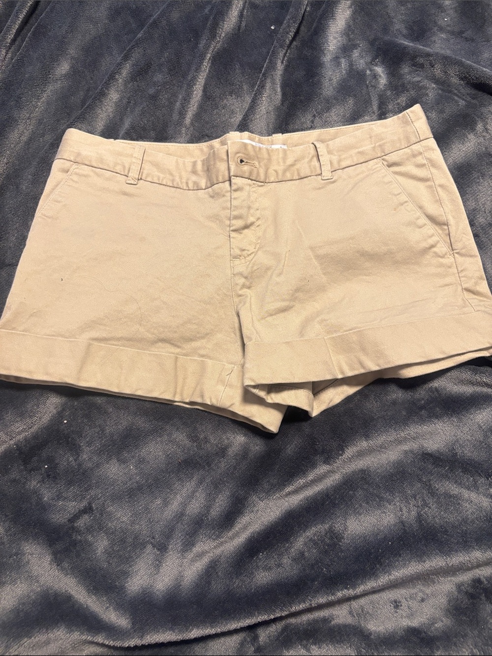 Talula Khaki Cuffed Cotton Chino Shorts